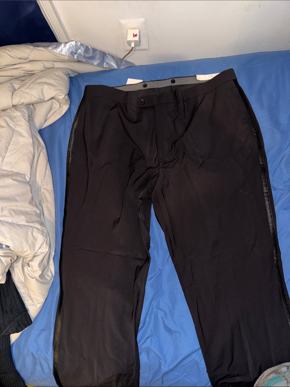 Calvin Klein Collection Black Men's Dress Pants with Side Trim
